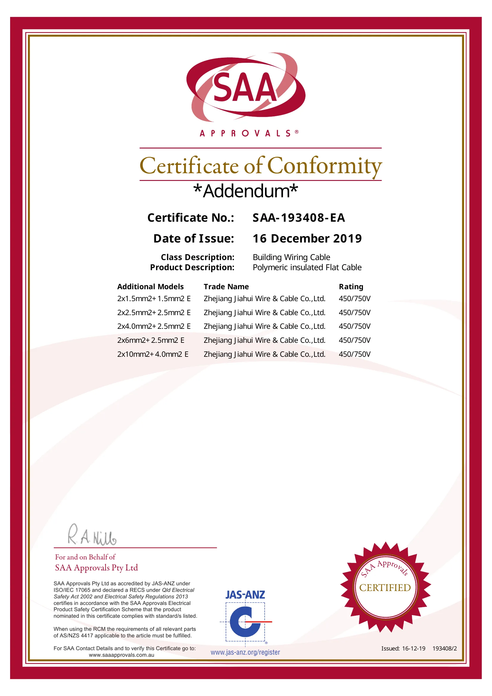 Certificat 9