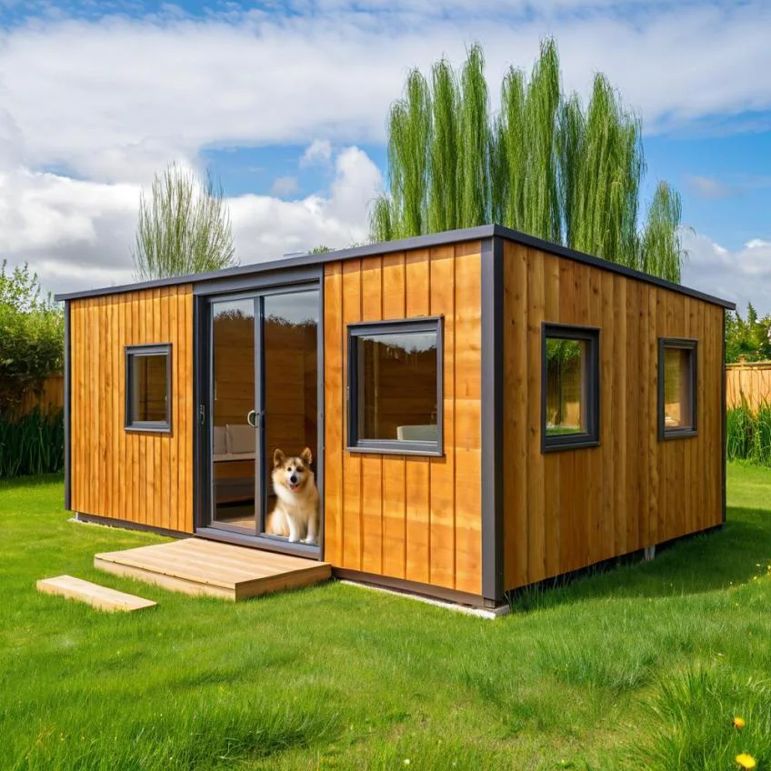 Maison conteneur a toit plat